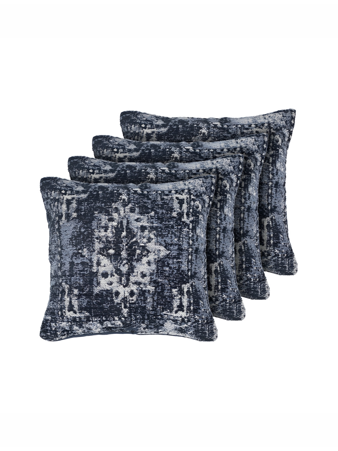 

GRHAMOY Grey 4 Pieces Abstract Cotton Rectangle Cushion Covers