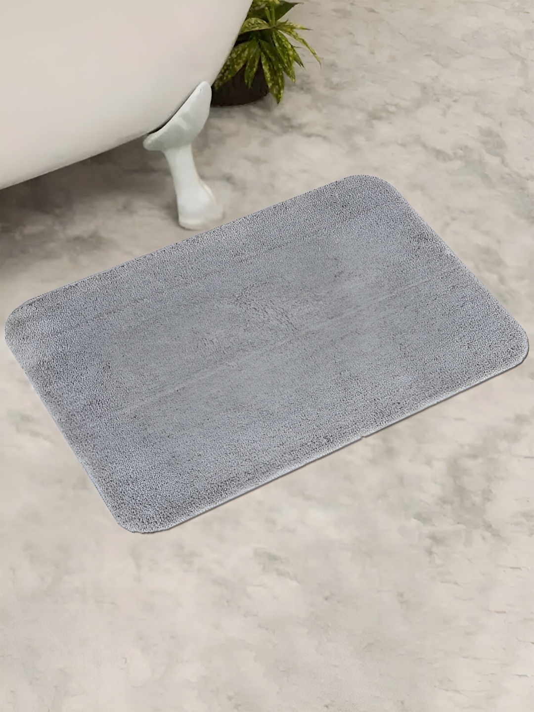 

GRHAMOY Grey Solid 210 GSM Cotton Soft Rectangle Bath Rugs
