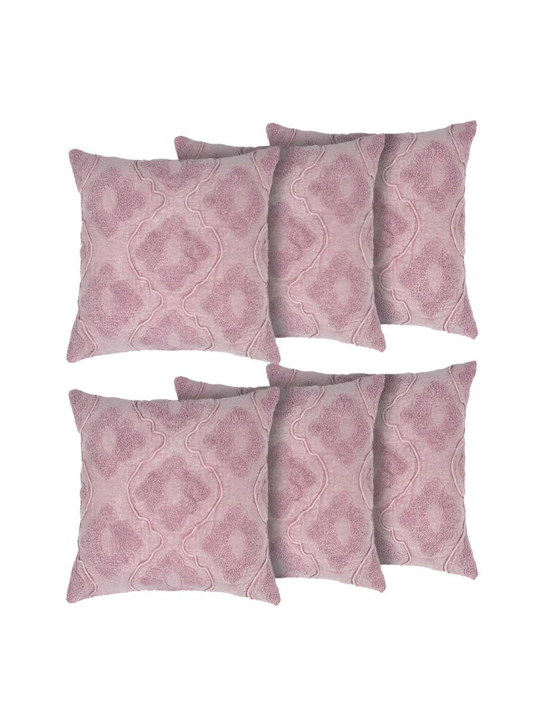 

GRHAMOY Pink 6 Pieces Ethnic Motifs Cotton Rectangle Cushion Covers