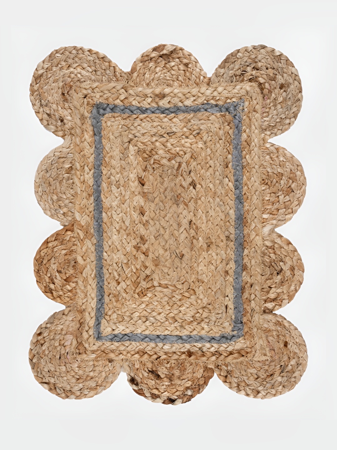 

GRHAMOY 2 Pieces Brown & Grey Braided Table Placemats
