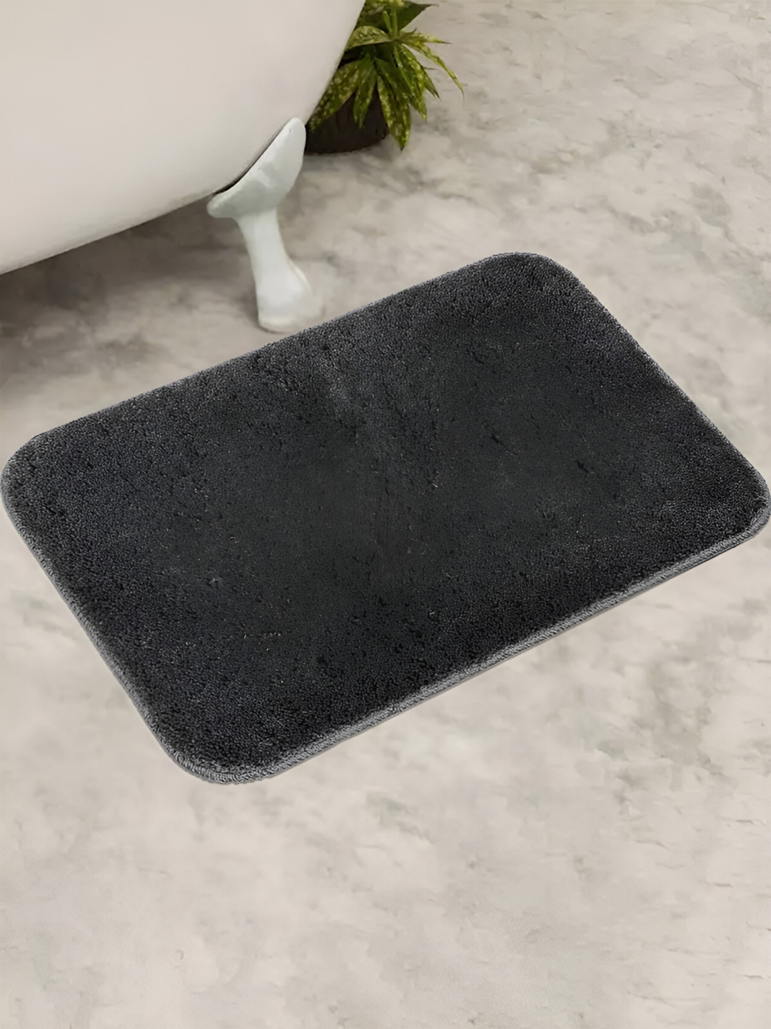 

GRHAMOY Black Solid 210 GSM Cotton Soft Rectangle Bath Rugs