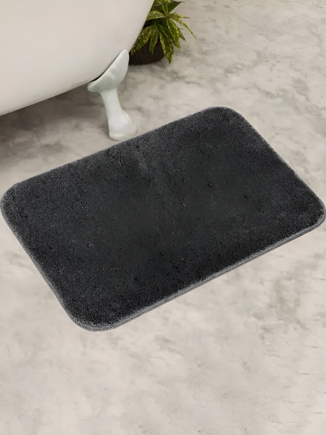 

GRHAMOY Grey Solid 210 GSM Cotton Soft Rectangle Bath Rugs