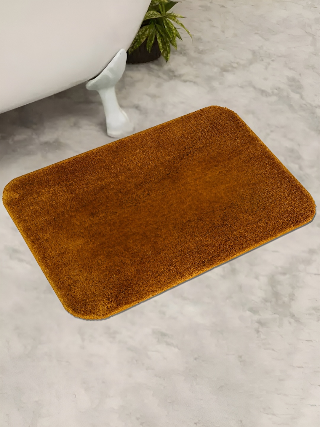 

GRHAMOY Rust Embossed 210 GSM Cotton Soft Rectangle Bath Rugs