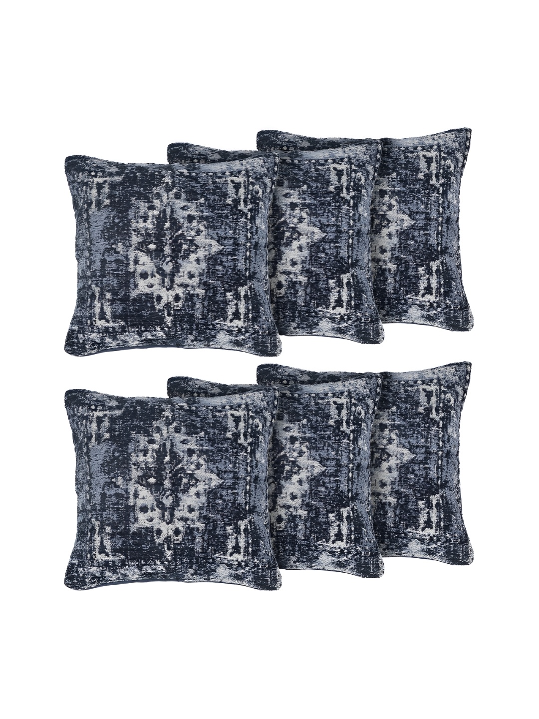 

GRHAMOY Grey 6 Pieces Abstract Cotton Rectangle Cushion Covers