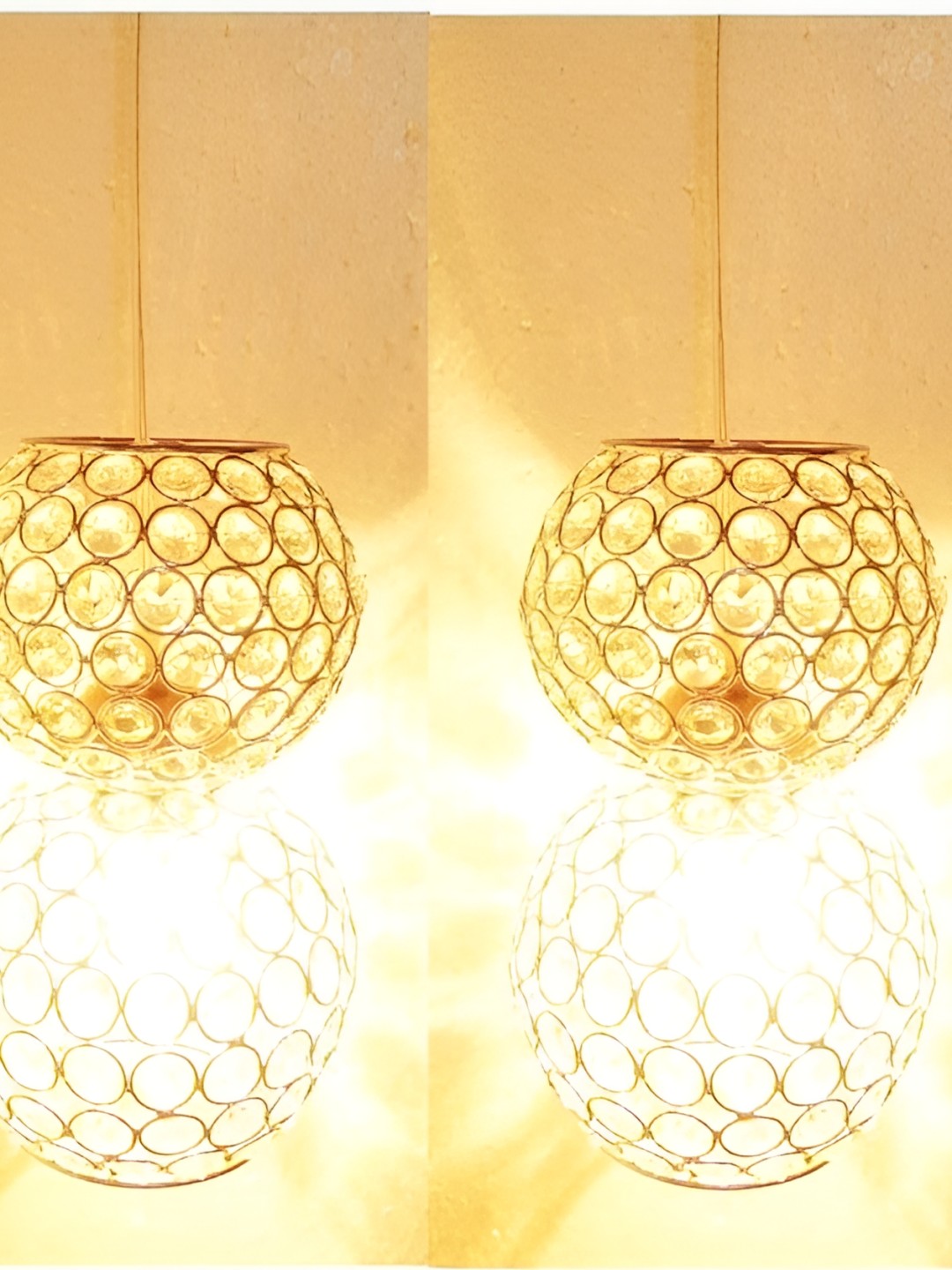 

SHRI MAHAL ANTIQUES Silver Toned Hanging Ceiling Lamp