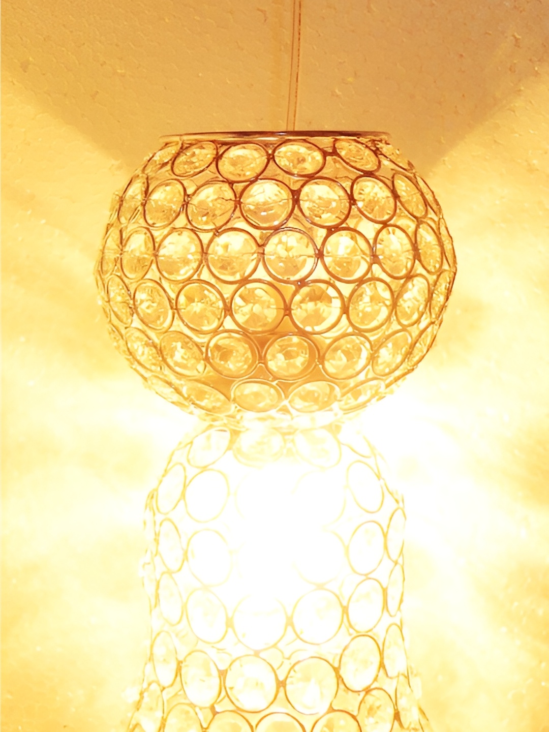 

SHRI MAHAL ANTIQUES Silver Toned Hanging Ceiling Lamp