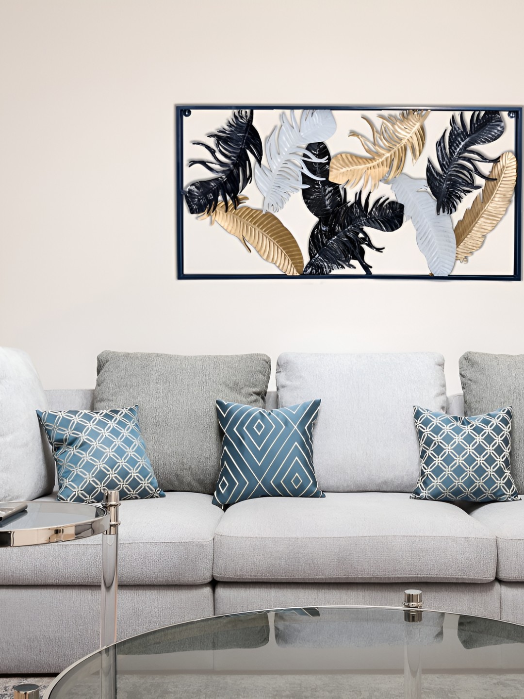

HANDICRAFTS TOWN Black & Gold Toned Metal Wall Decor