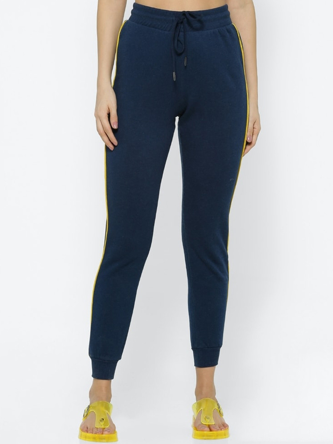 

FOREVER 21 Women Mid Rise Joggers Trousers, Navy blue