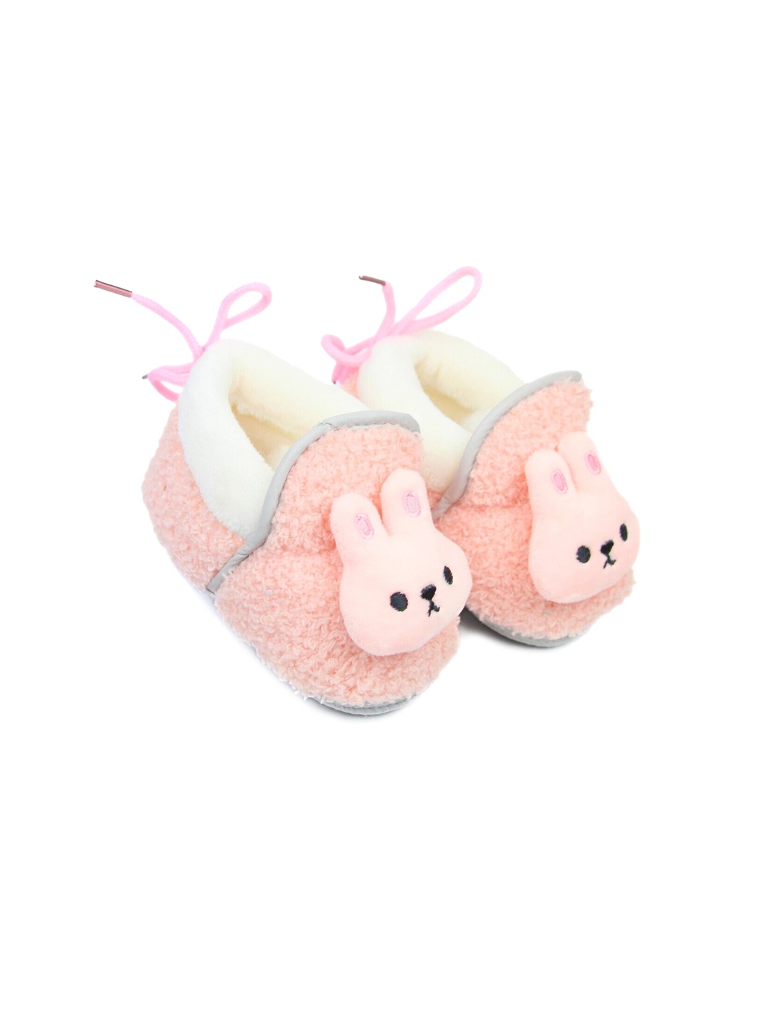 

BAESD Infants Rabbit Detail Fur Booties, Pink