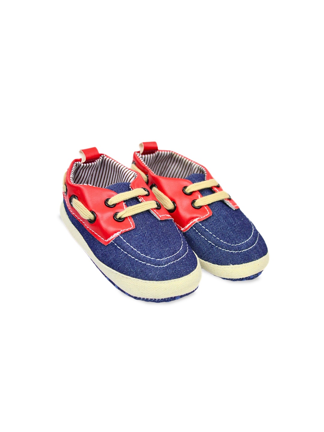 

BAESD Infants Colour-Blocked Cotton Booties, Blue