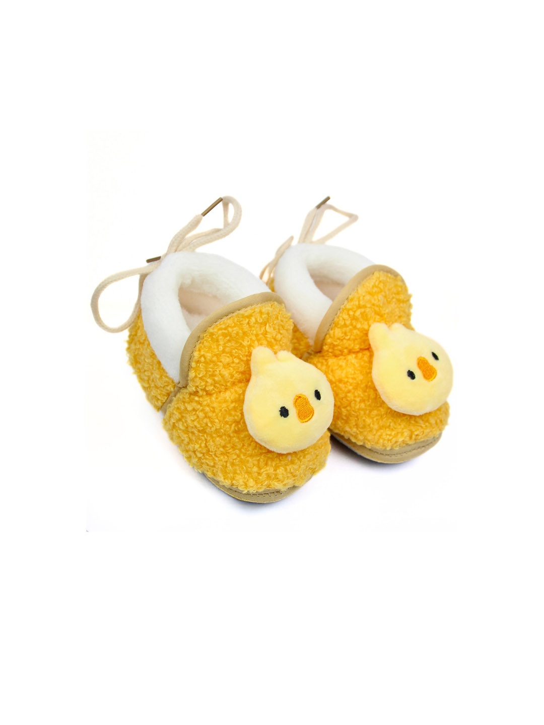 

BAESD Infants Embellished Cotton Booties, Yellow