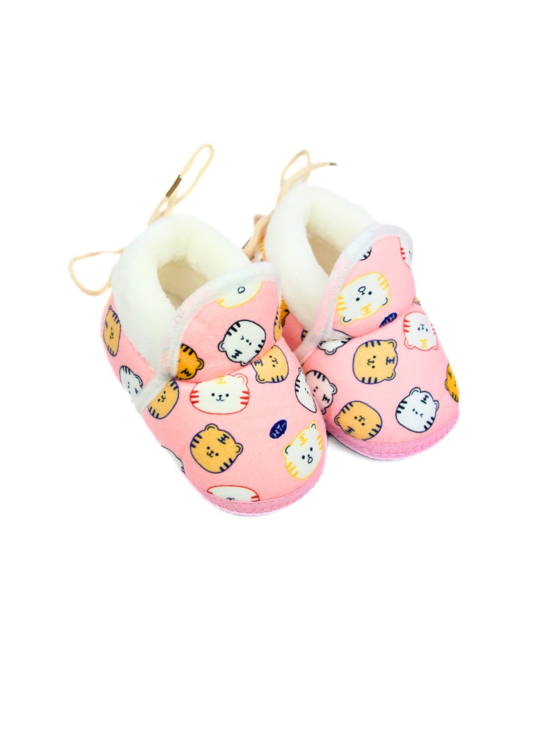 

BAESD Infants Printed Cotton Booties, Pink