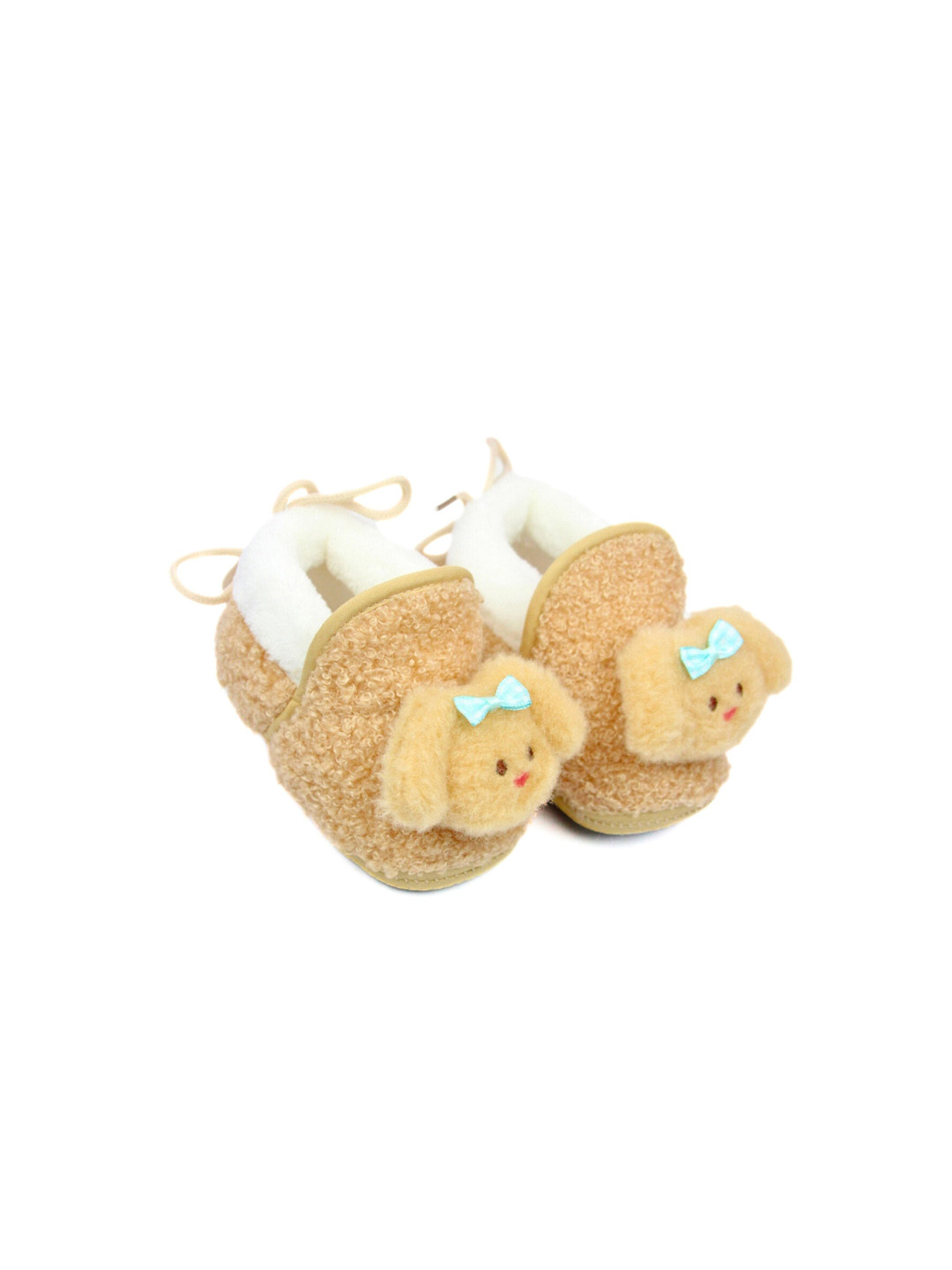 

BAESD Infants Embellished Cotton Booties, Brown