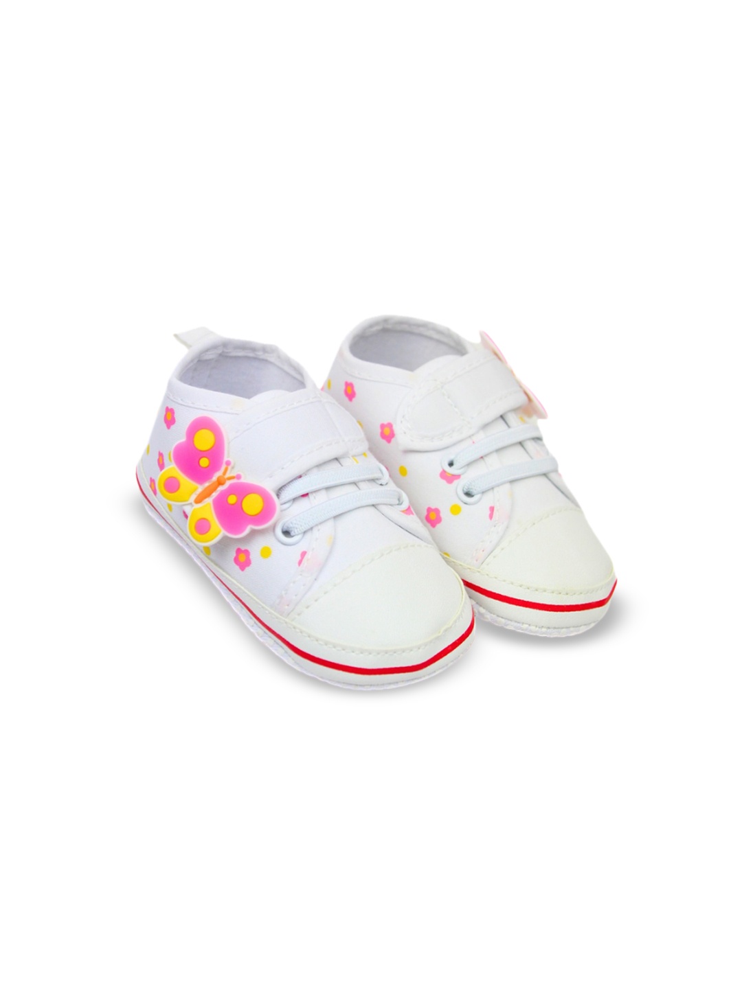 

BAESD Infant Girls Butterfly Detail Cotton Booties, White