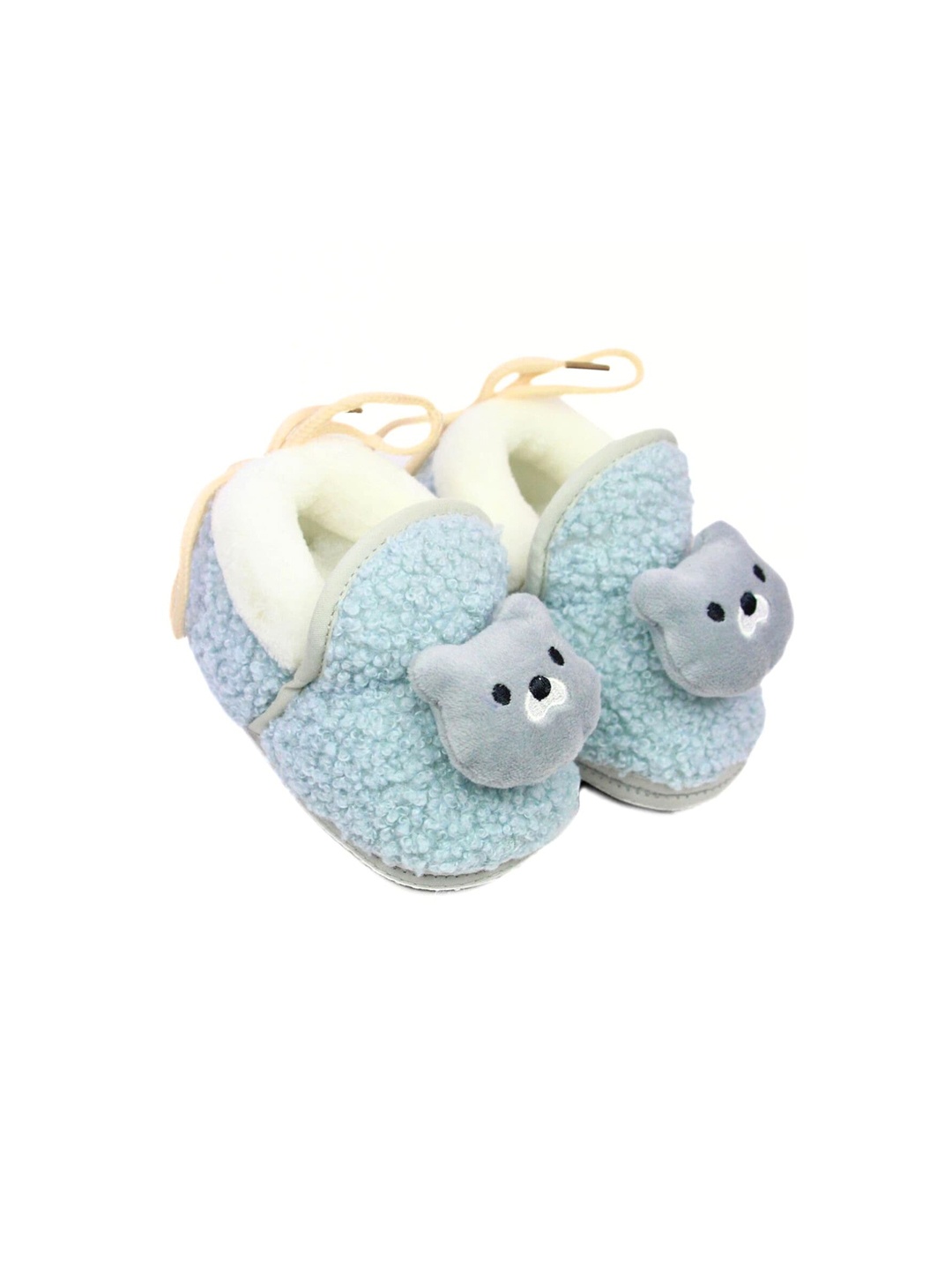 

BAESD Infants Bear Detail Cotton Booties, Blue