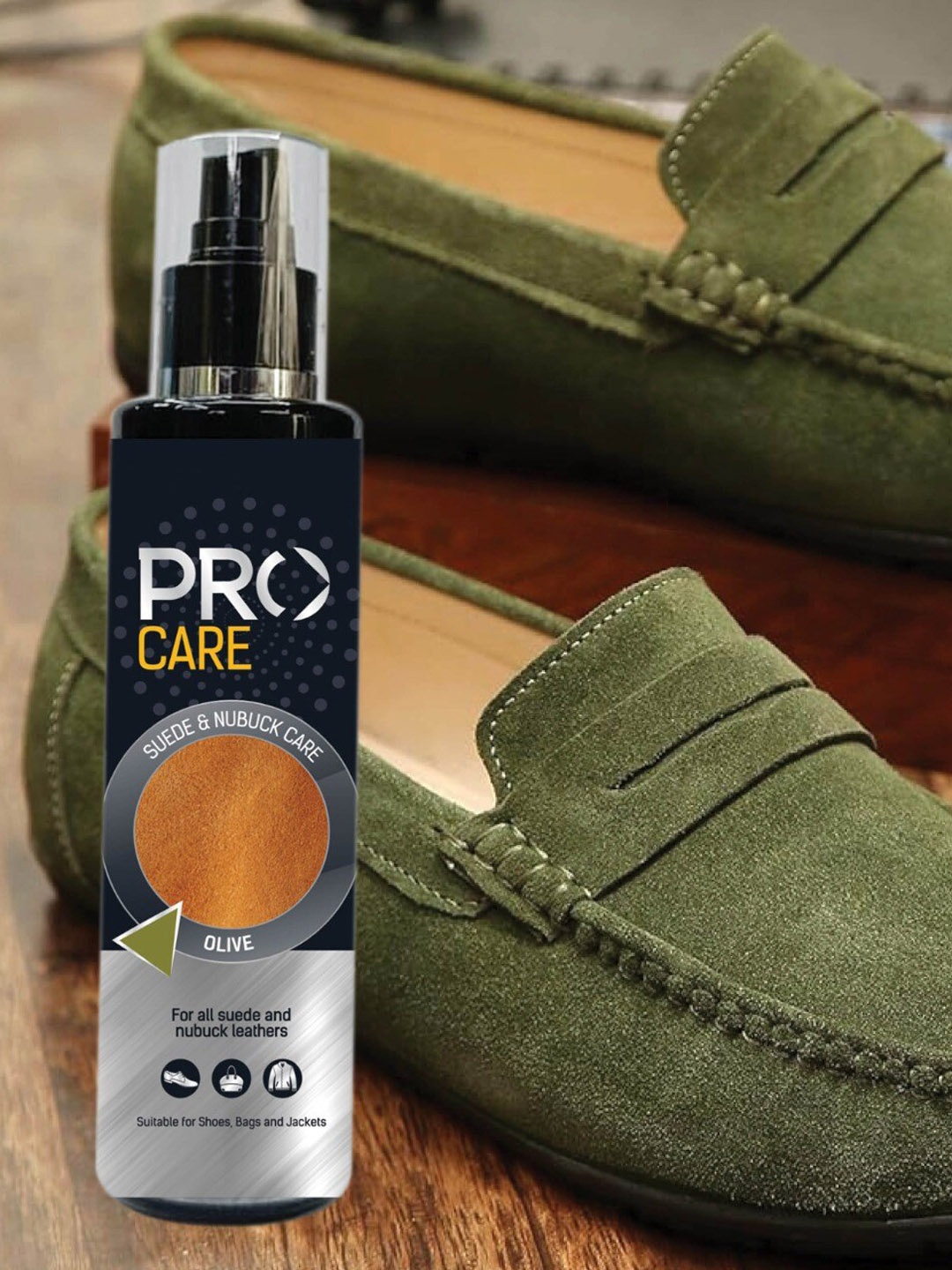 

PRO Olive Green Suede Color Renovato Shoe Care