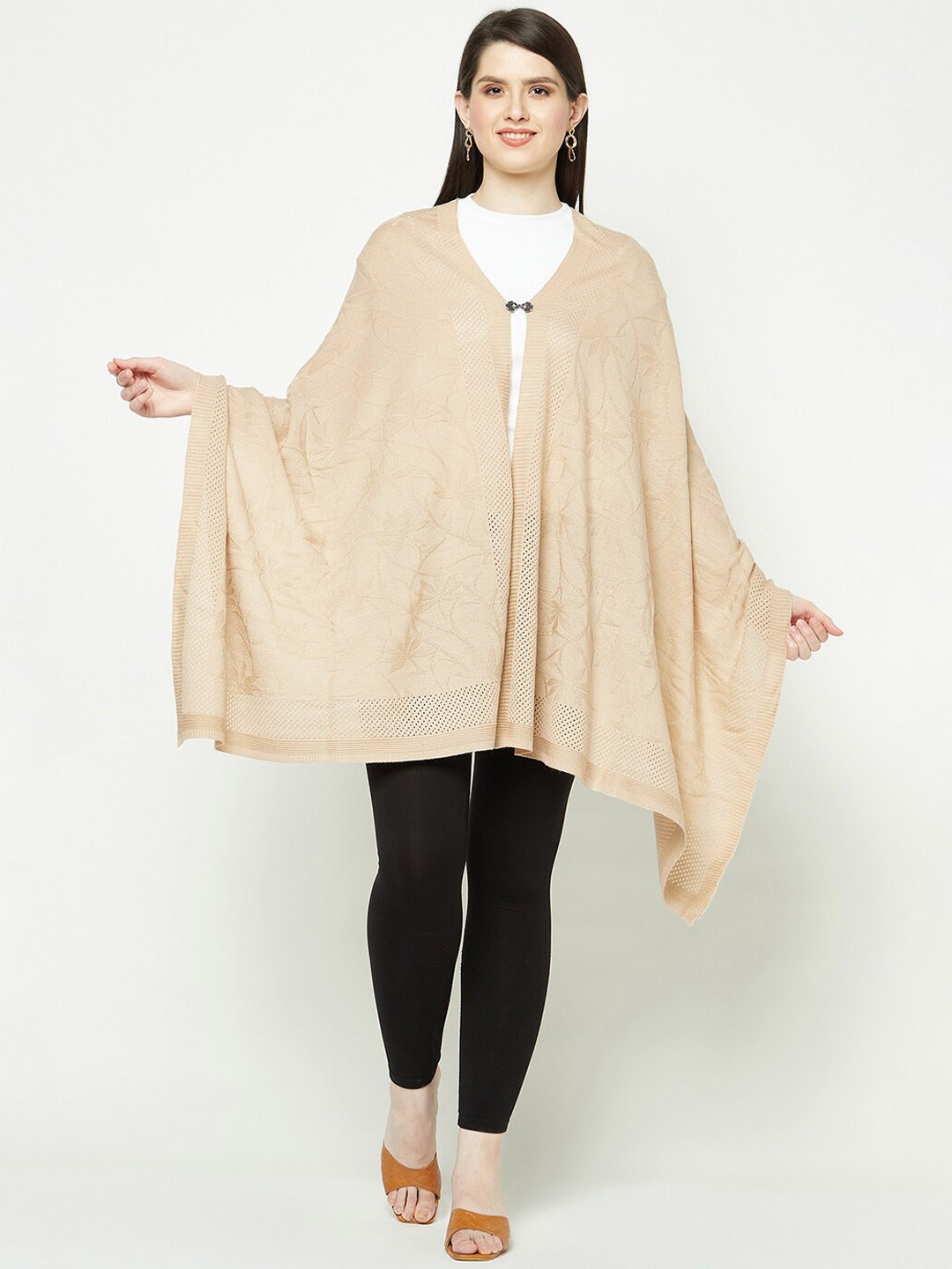 

Knitstudio Self Designed Knitted Shawl, Beige