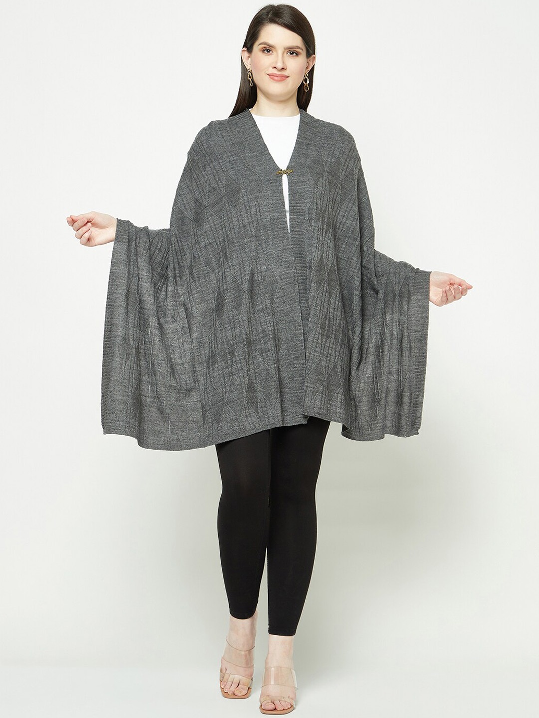 

Knitstudio Self Design Knitted Shawl, Grey