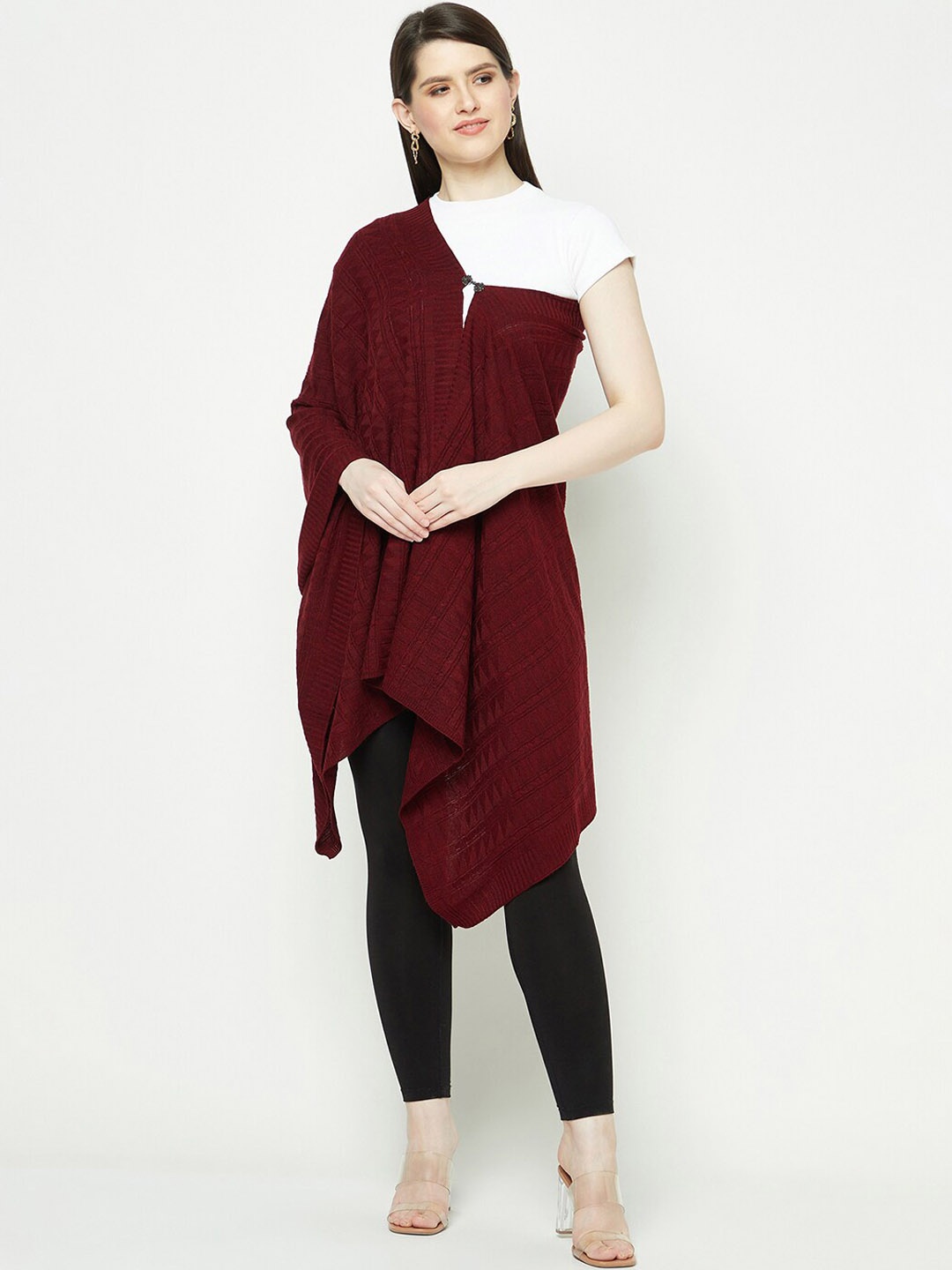 

Knitstudio Knitted Shawl, Maroon