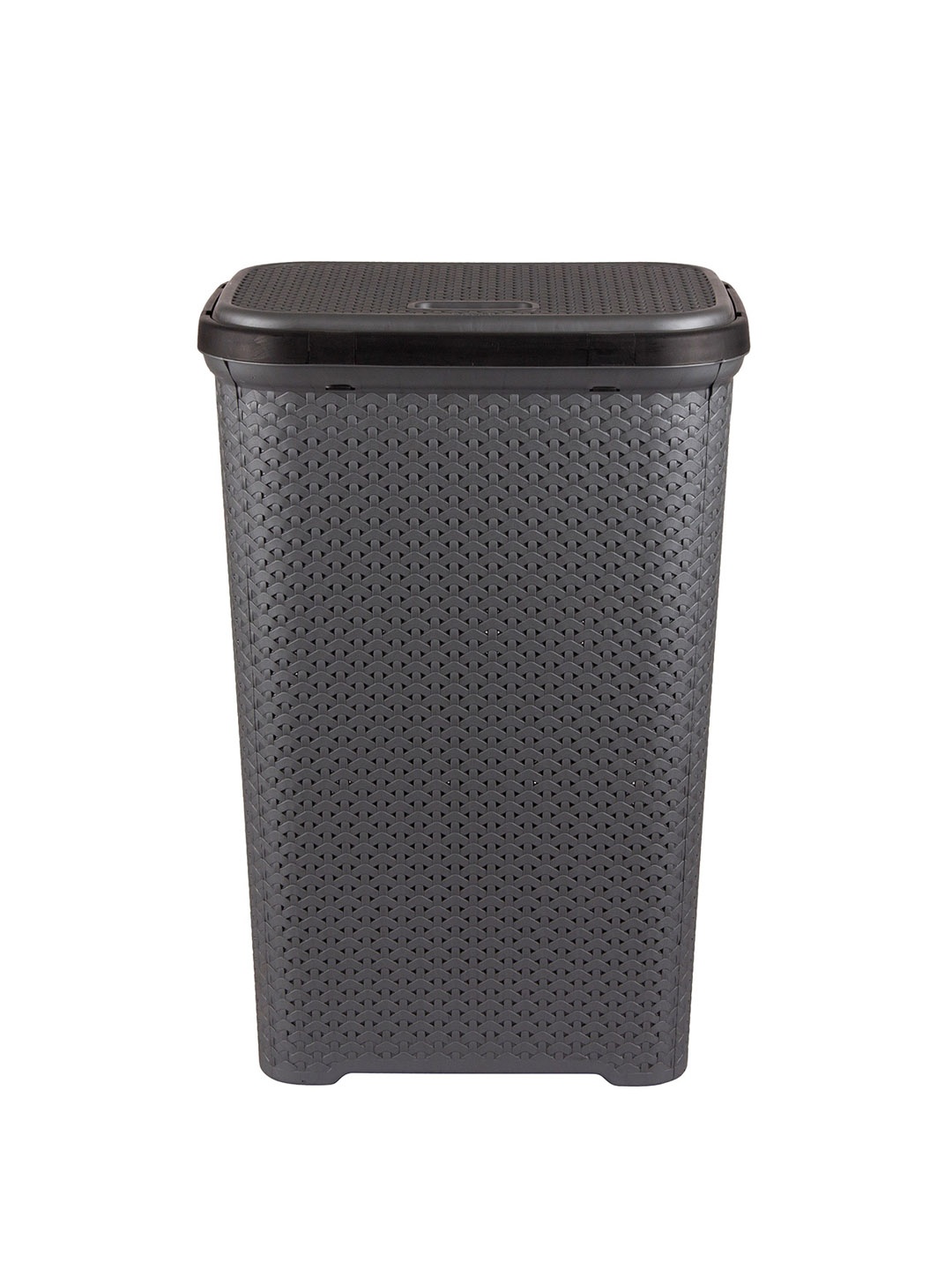 

Kuber Industries Black Textured Laundry Basket