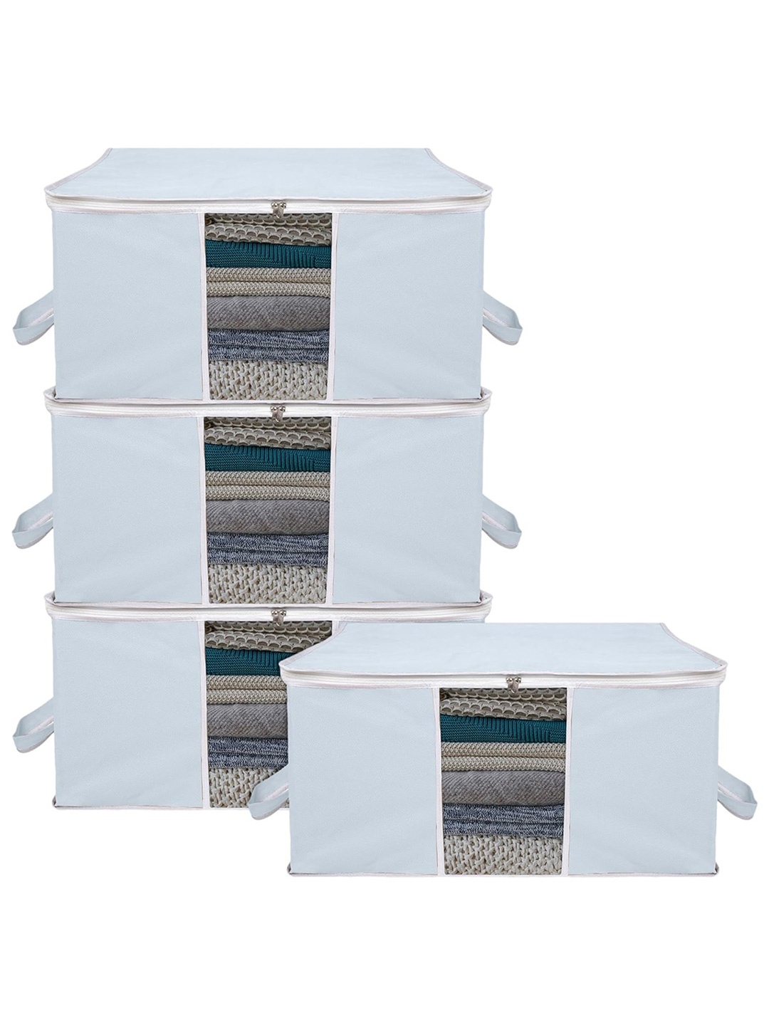 

Kuber Industries Grey 4 Pieces Drawer Organiser