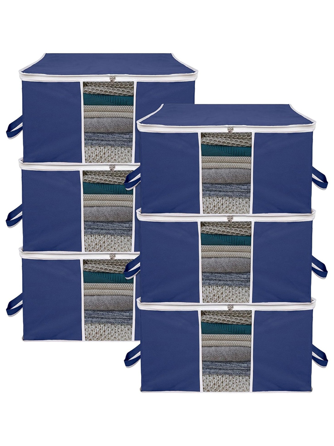 

Kuber Industries Blue 6 Pieces Drawer Organiser