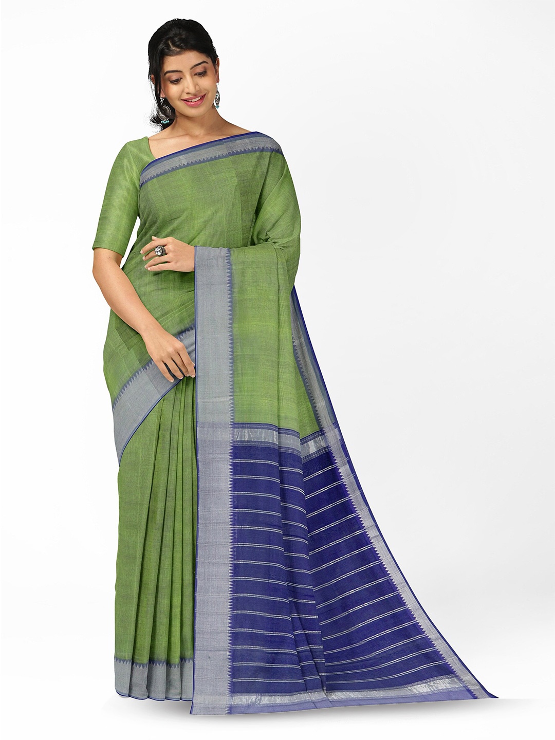 

APCO Green Pure Cotton Handloom Saree