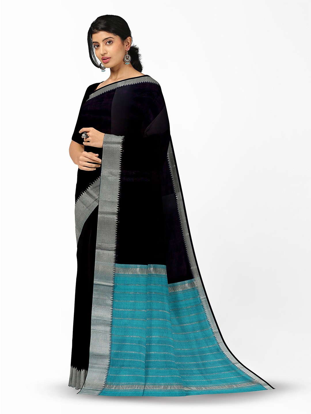 

APCO Woven Design Pure Cotton Saree, Brown