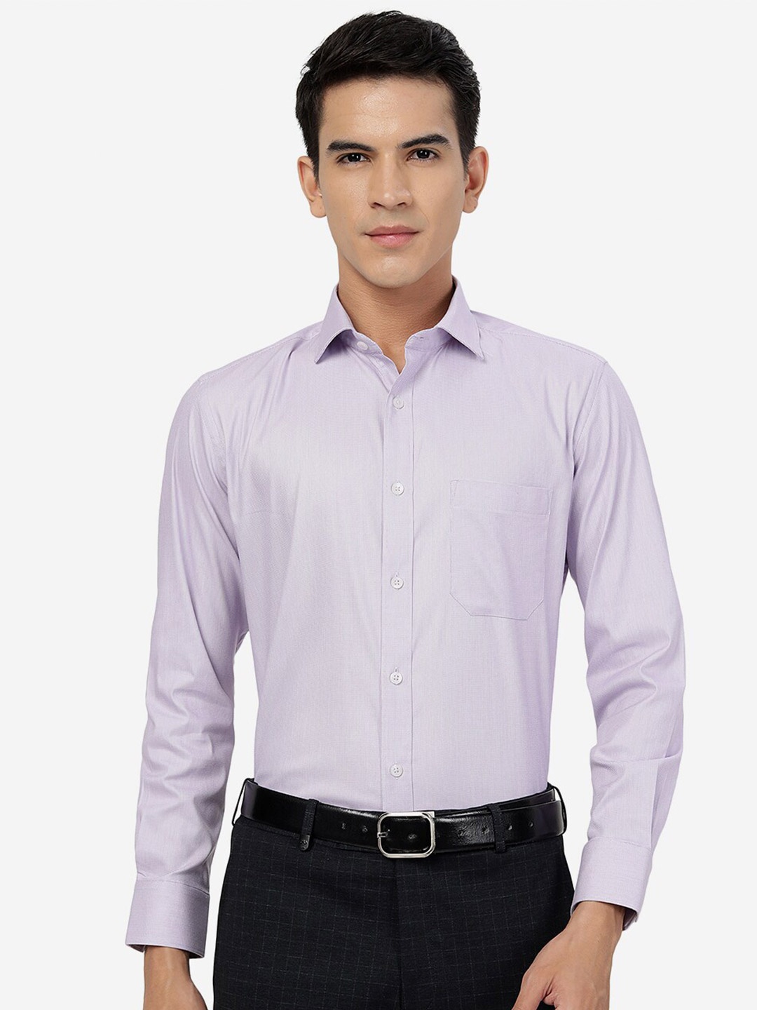 

Greenfibre Slim Fit Cotton Formal Shirt, Purple