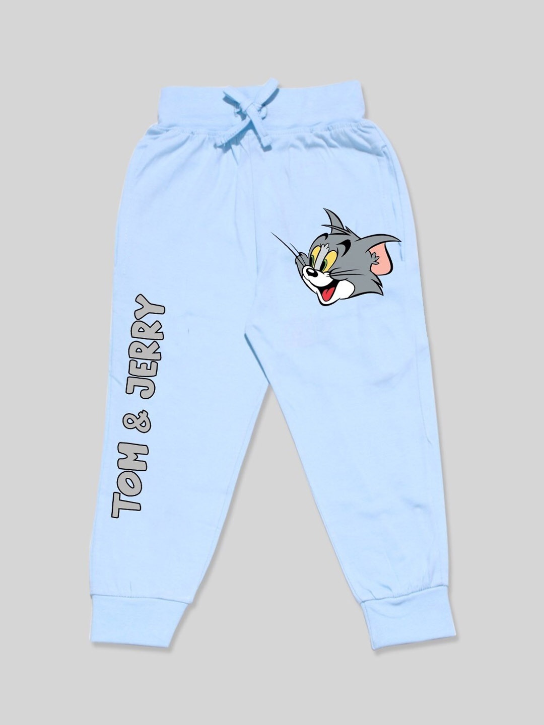 

Minute Mirth Boys Tom & Jerry Printed Cotton Joggers, Blue