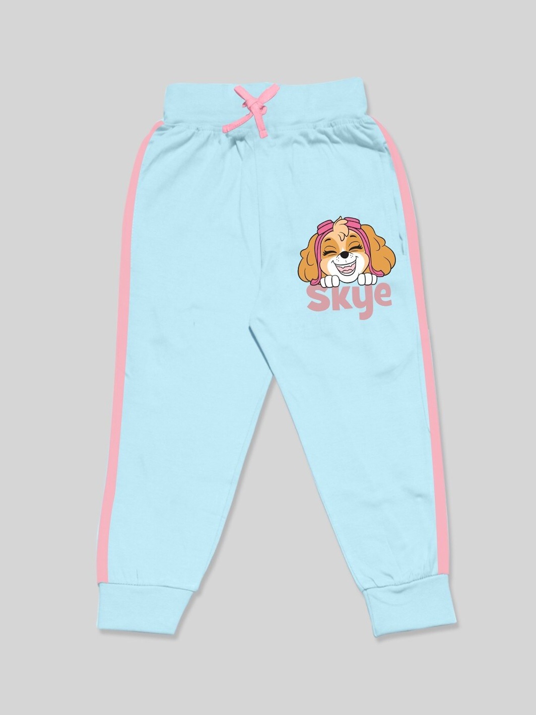 

Minute Mirth Girls Paw Patrol Printed Cotton Joggers, Blue