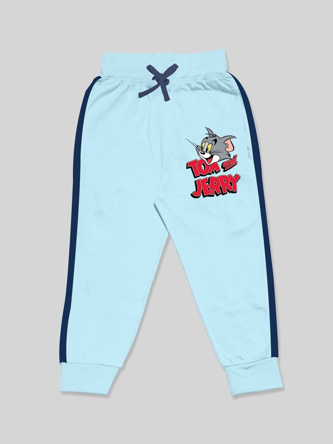 

Minute Mirth Boys Tom & Jerry Printed Cotton Joggers, Blue