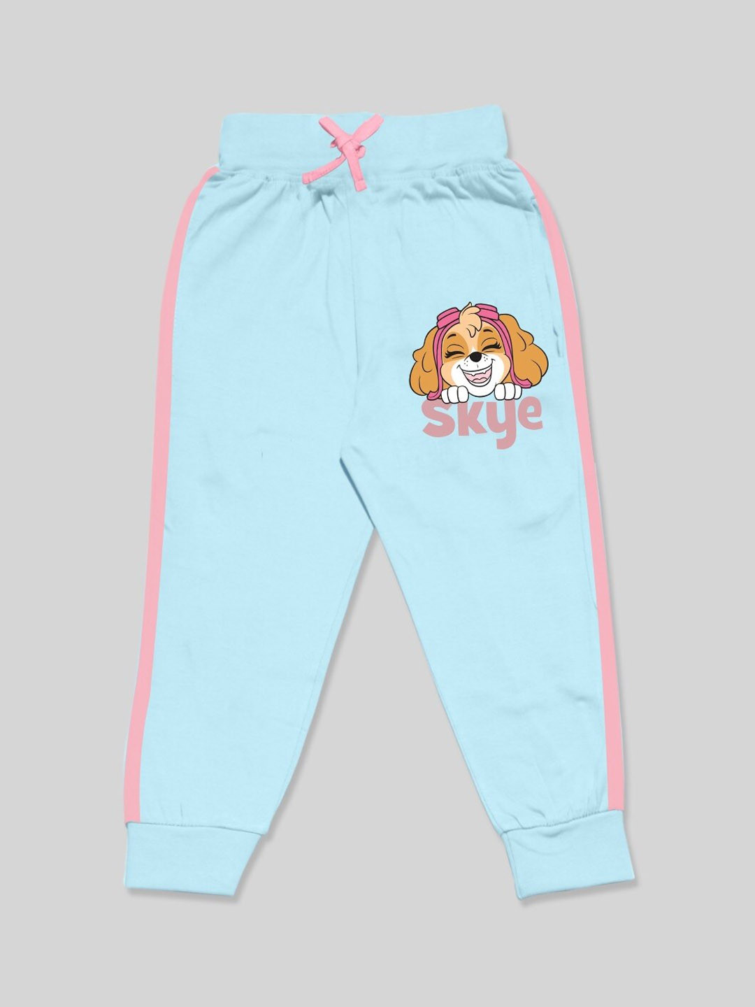

Minute Mirth Girls Paw Patrol Printed Cotton Joggers, Blue