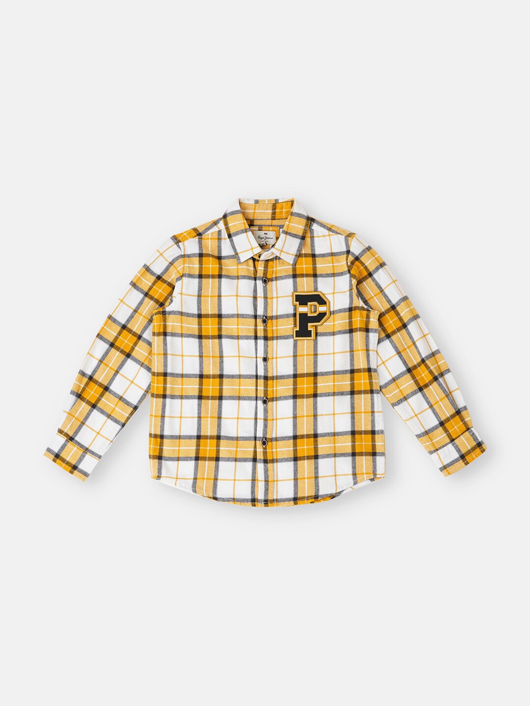 

Pepe Jeans Boys Tartan Checked Pure Cotton Casual Shirt, Yellow