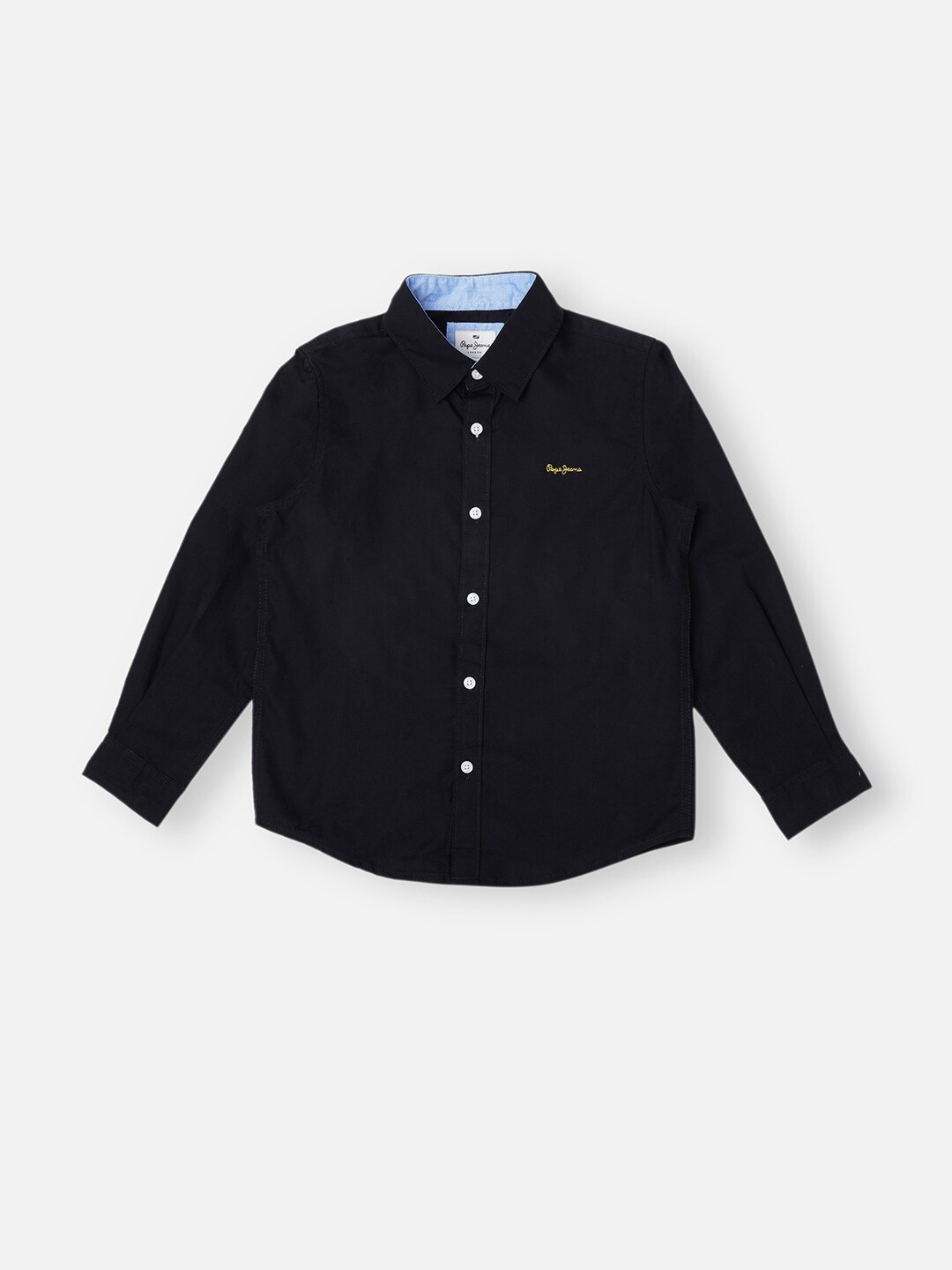 

Pepe Jeans Boys Spread Collar Pure Cotton Casual Shirt, Black