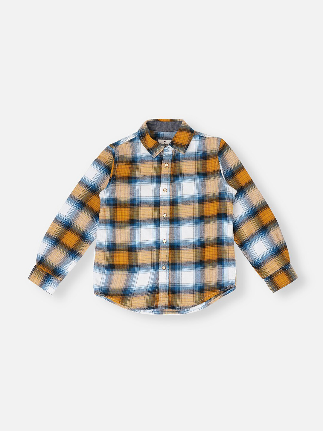 

Pepe Jeans Boys Tartan Checked Pure Cotton Casual Shirt, Yellow