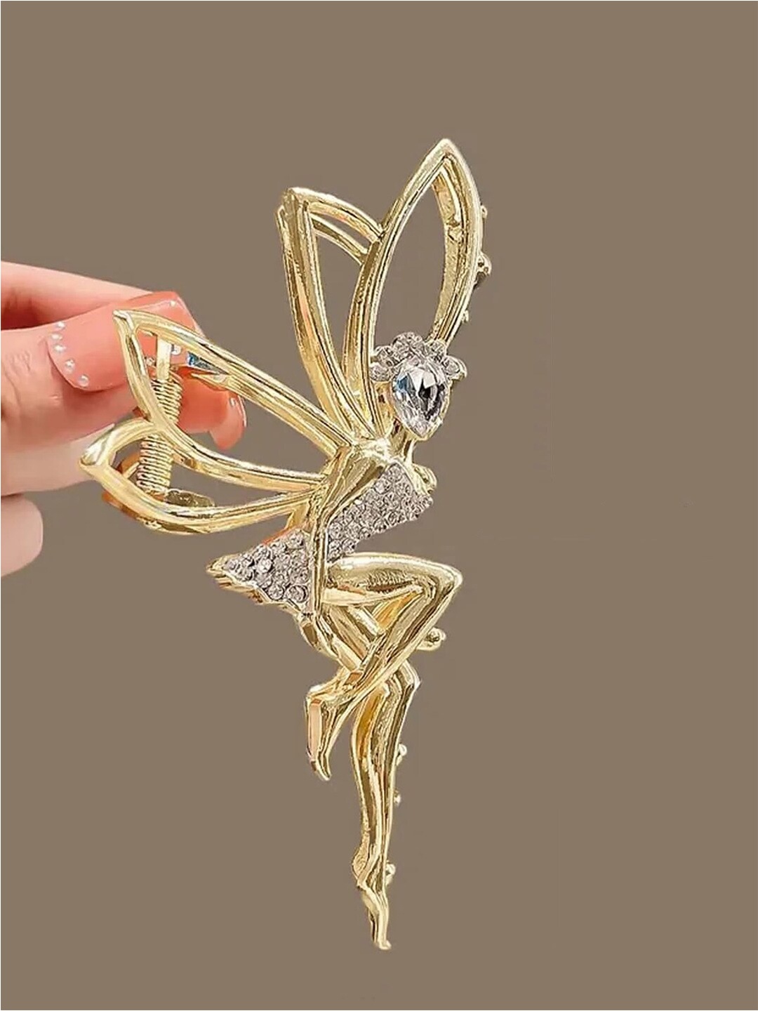 

OOMPH Embellished Claw Clip, Gold