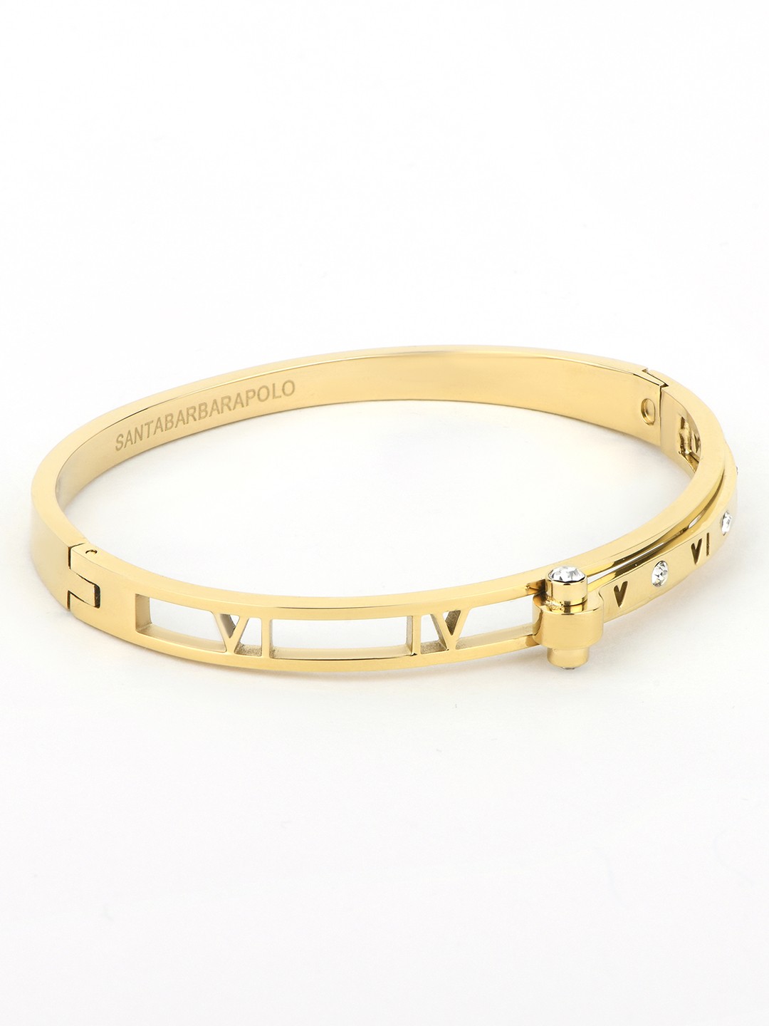 

SANTA BARBARA POLO & RACQUET CLUB Women Gold Plated Stainless Steel Kada Bracelet