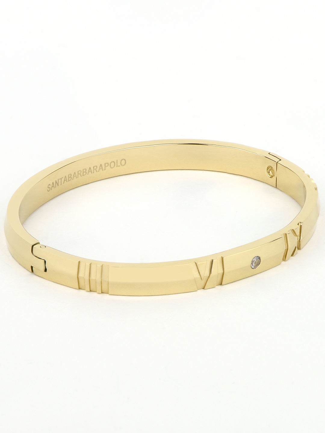 

SANTA BARBARA POLO & RACQUET CLUB Women Gold Plated Stainless Steel Bangle Style Bracelet