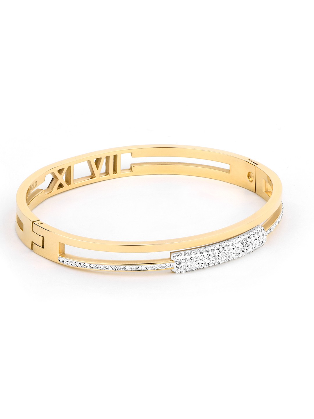 

SANTA BARBARA POLO & RACQUET CLUB Women Gold Plated Stainless Steel Kada Bracelet