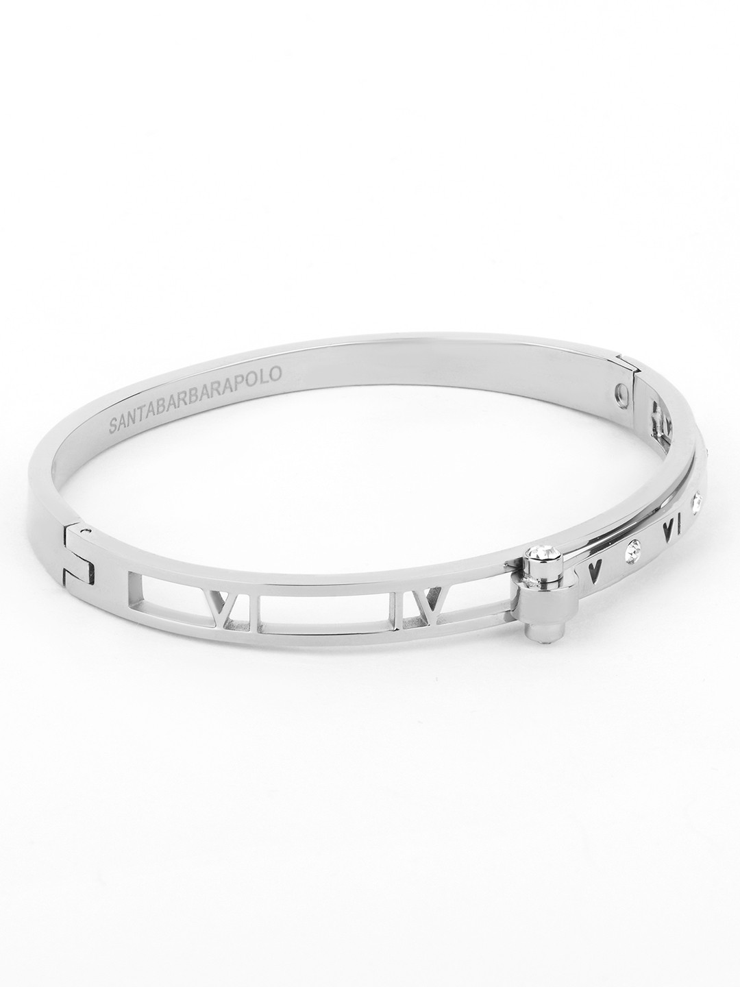 

SANTA BARBARA POLO & RACQUET CLUB Silver-Plated Stainless Steel Bracelet