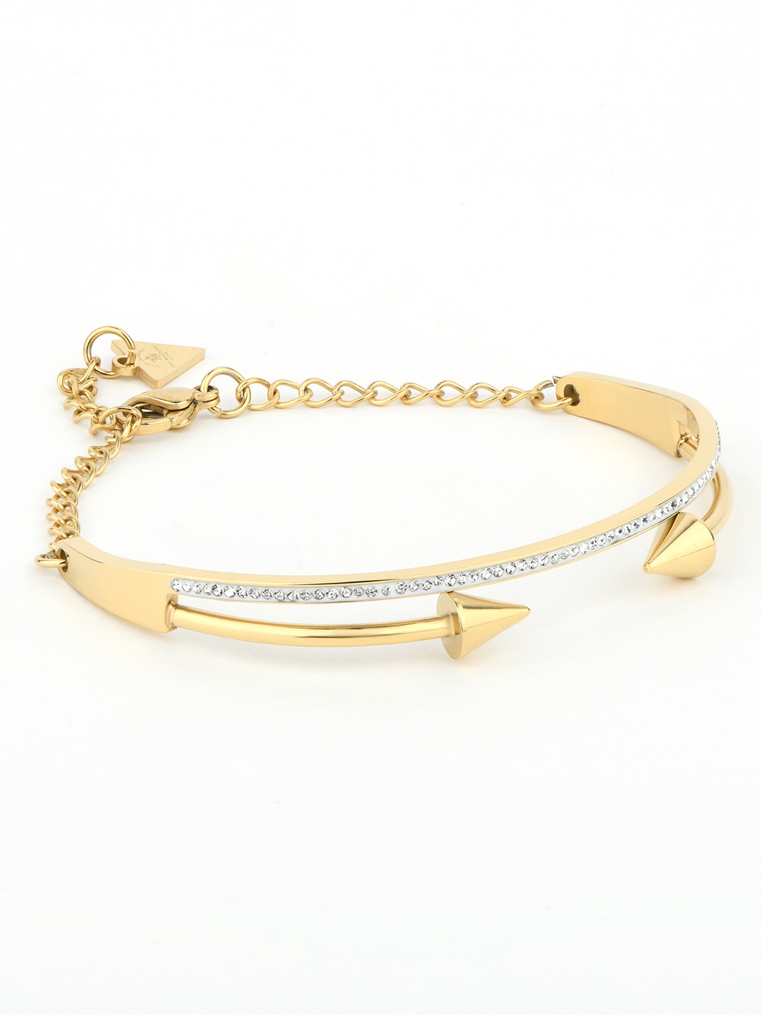 

SANTA BARBARA POLO & RACQUET CLUB Women Silver Plated Stainless Steel Cuff Bracelet