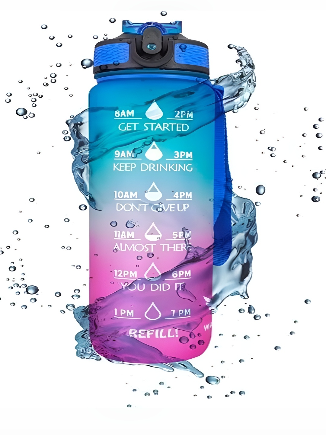 

WELOUR Blue & Orange 2 Pieces Water Bottle