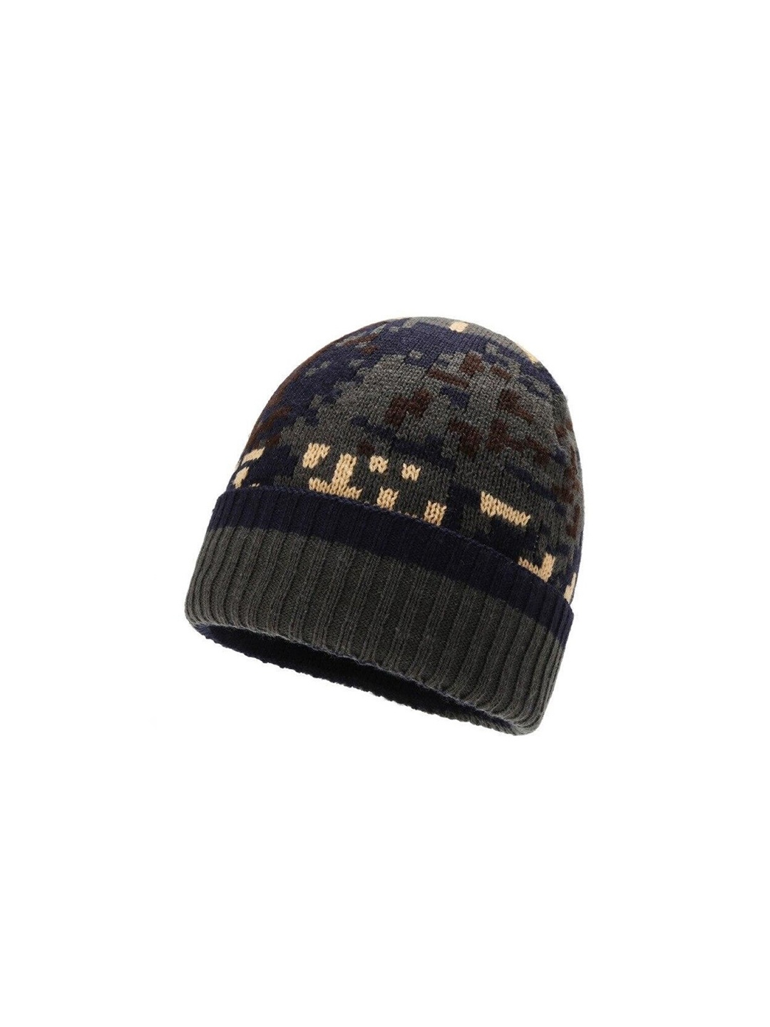 

EL REGALO Unisex Printed Beanie Cap, Grey
