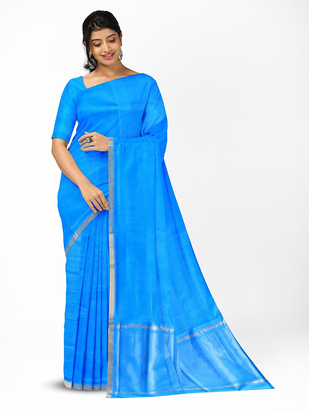

APCO Blue Pure Cotton Saree