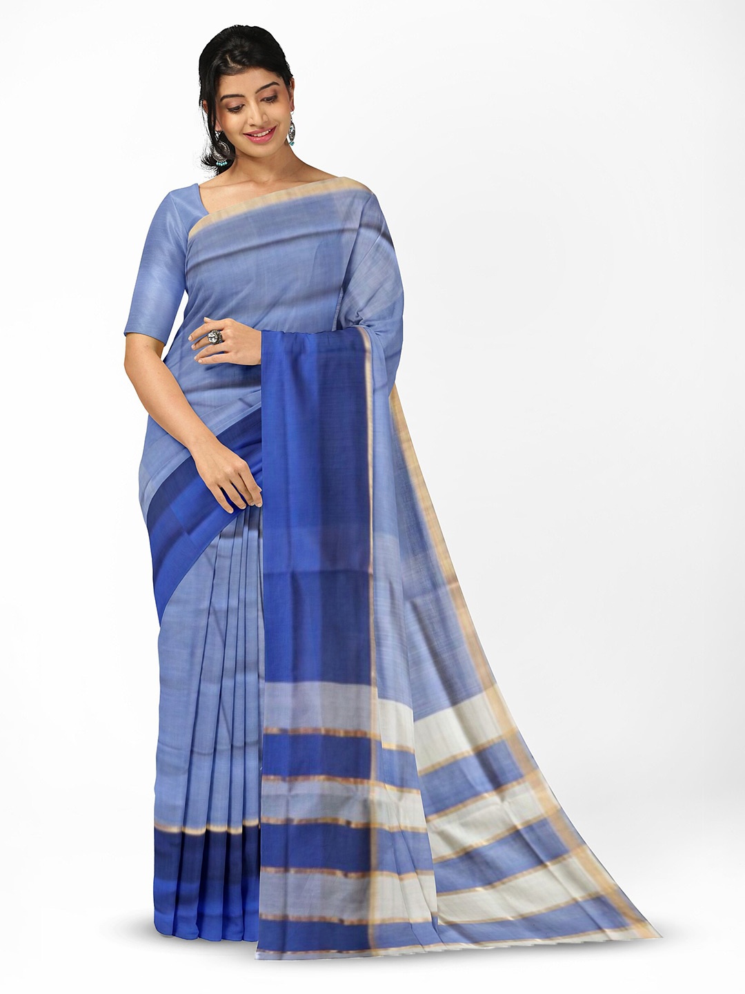 

APCO Blue Pure Cotton Saree