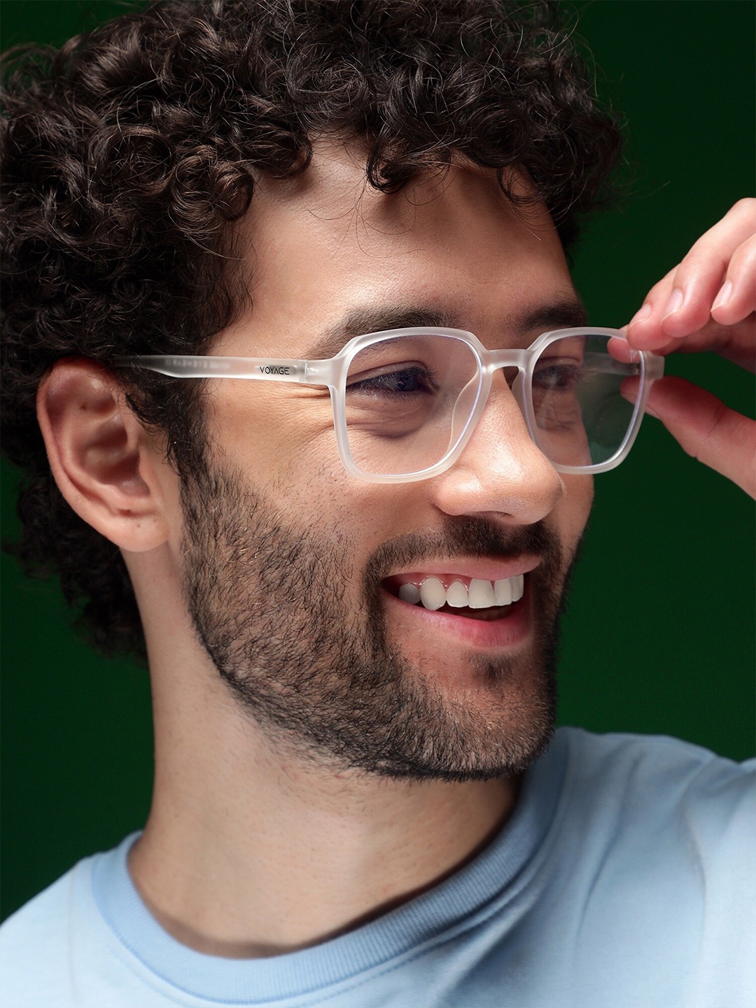 

Voyage Unisex Full Rim Square Frames, Transparent