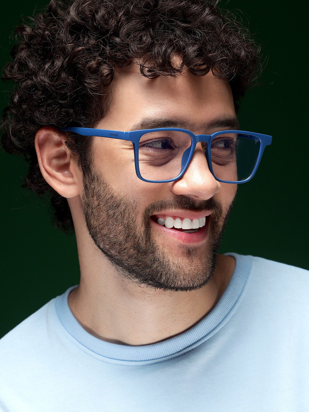 

Voyage Unisex Full Rim Square Frames, Blue