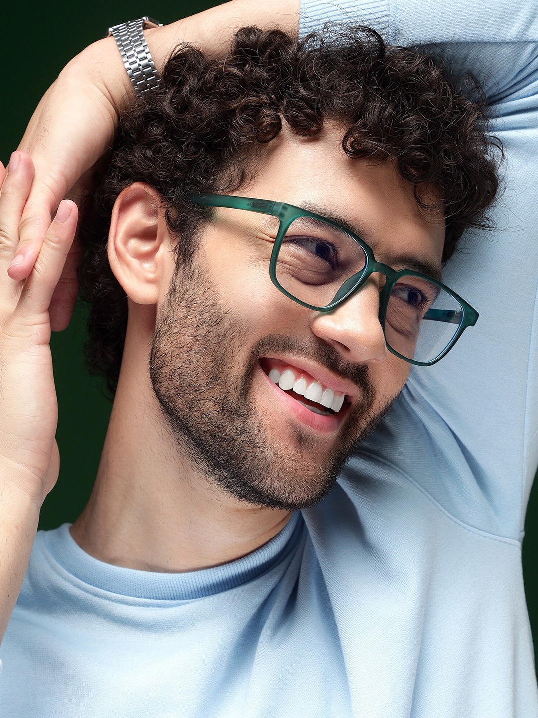 

Voyage Unisex Full Rim Square Frames, Green