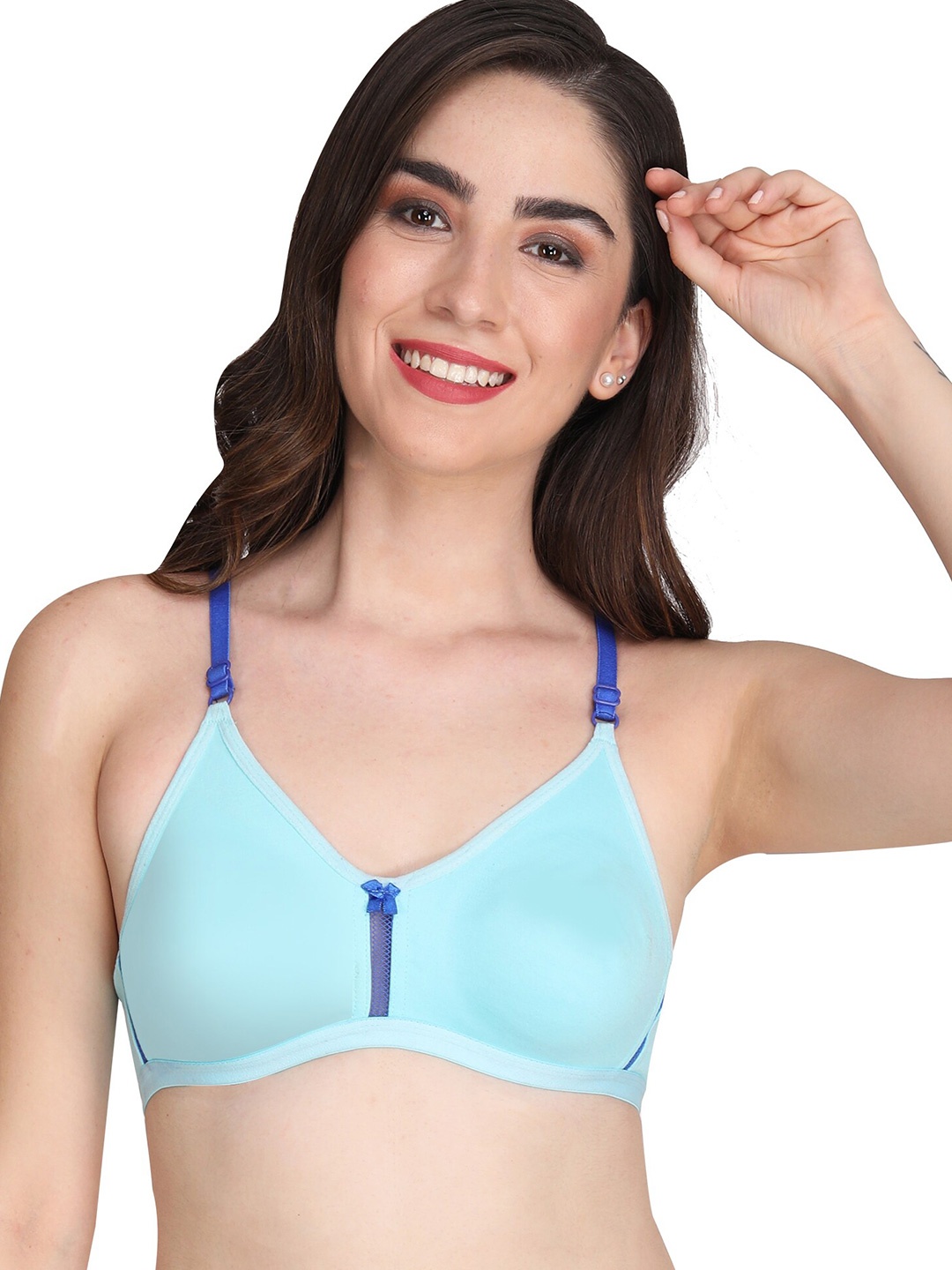 

Liigne Full Coverage Non-Padded Everyday Bra With All Day Comfort, Blue
